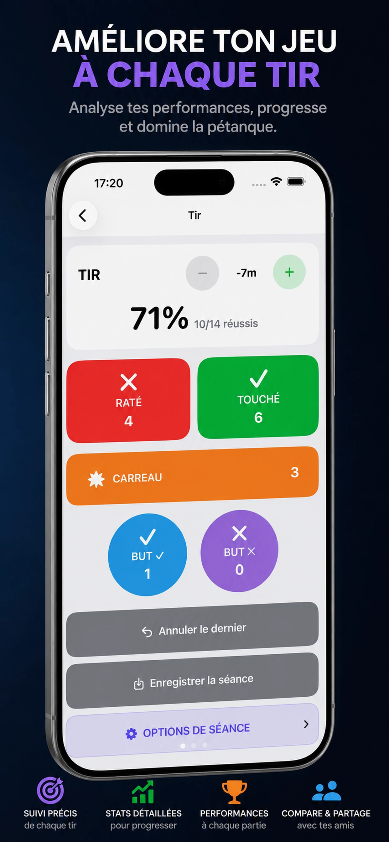 Vos tirs et vos carreaux sur iPhone