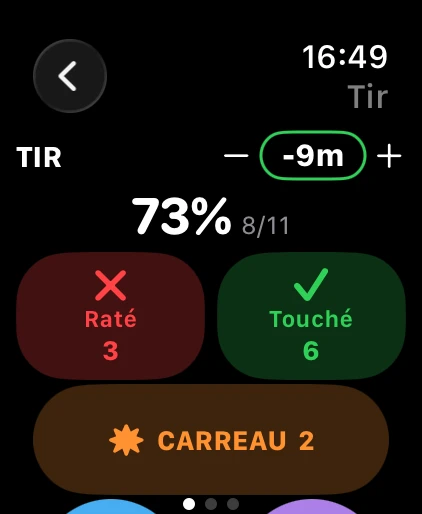 Suivi des tirs sur Apple Watch